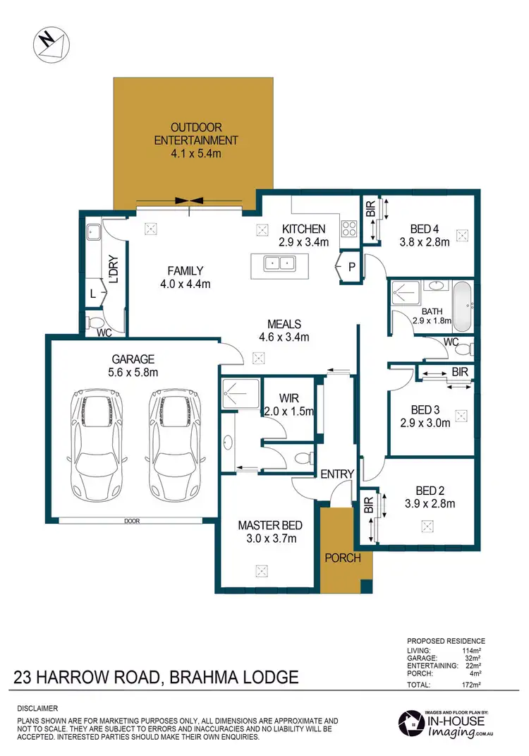 Floorplan of Homely house listing, 23 Harrow Road, Brahma Lodge SA 5109