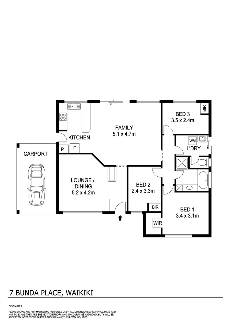 Floorplan of Homely house listing, 7 Bunda Place, Waikiki WA 6169