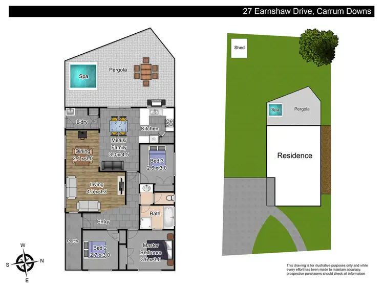 Floorplan of Homely house listing, 27 Earnshaw Drive, Carrum Downs VIC 3201