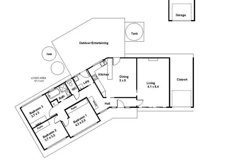 Floorplan of Homely house listing, 1 Vasey Street, Barmera SA 5345