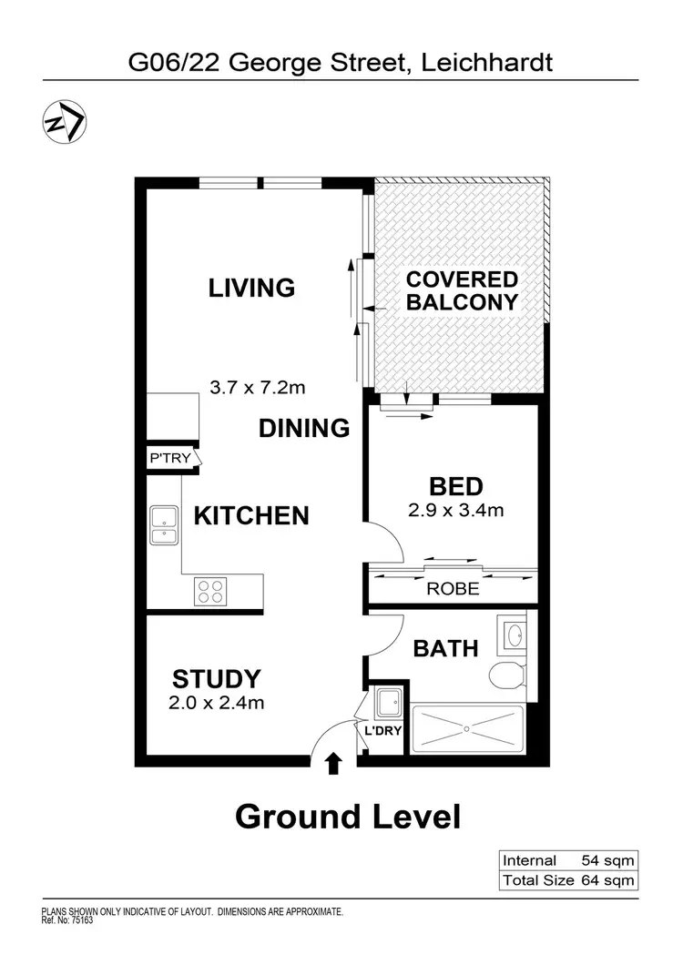 Floorplan of Homely unit listing, G06/35B Upward Street, Leichhardt NSW 2040