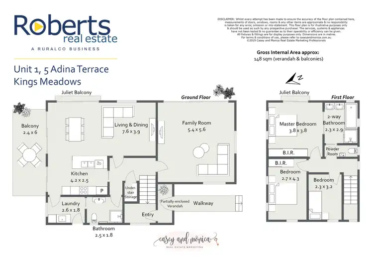 Floorplan of Homely unit listing, 1/5 Adina Terrace, Kings Meadows TAS 7249