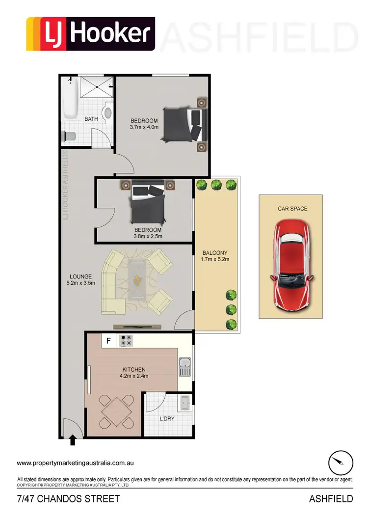 Floorplan of Homely unit listing, 7/47 Chandos Street, Ashfield NSW 2131