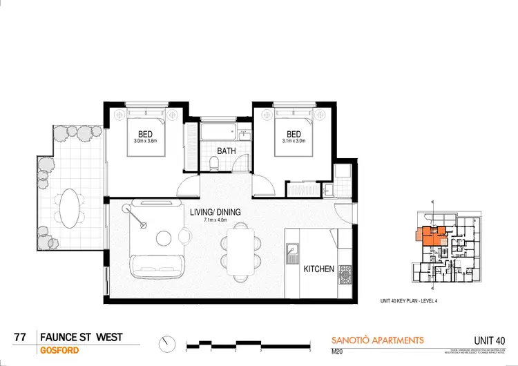Floorplan of Homely unit listing, 40/75-77 Faunce Street West, Gosford NSW 2250