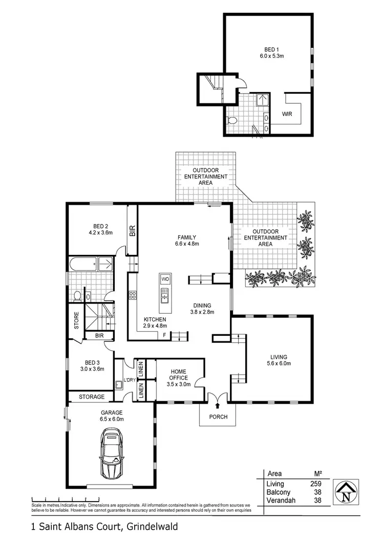 Floorplan of Homely house listing, 1 St Albans Court, Grindelwald TAS 7277