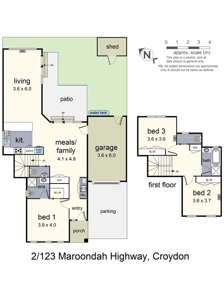 Floorplan of Homely townhouse listing, 2/123 Maroondah Highway, Croydon VIC 3136
