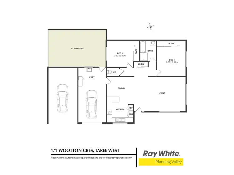 Floorplan of Homely semi-detached listing, 1/1 Wootton Crescent, Taree NSW 2430