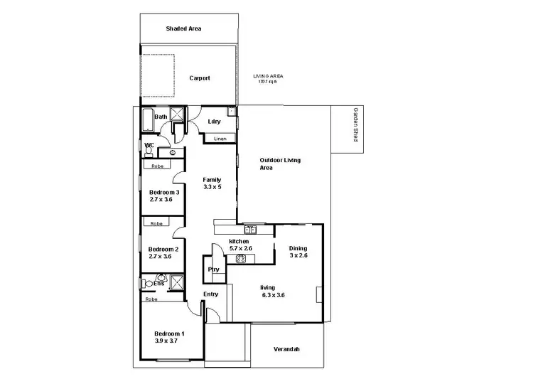Floorplan of Homely house listing, 6 Digby Court, Berri SA 5343
