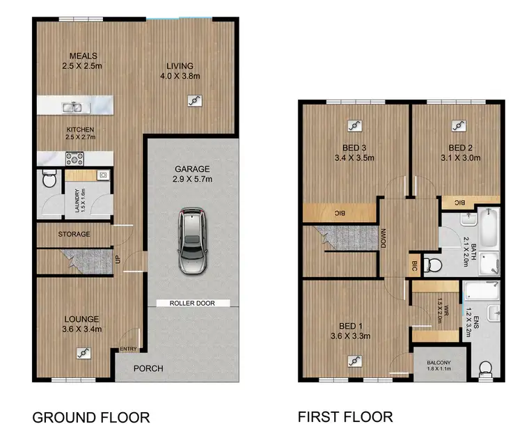 Floorplan of Homely townhouse listing, 1c Plymouth Avenue, Devon Park SA 5008