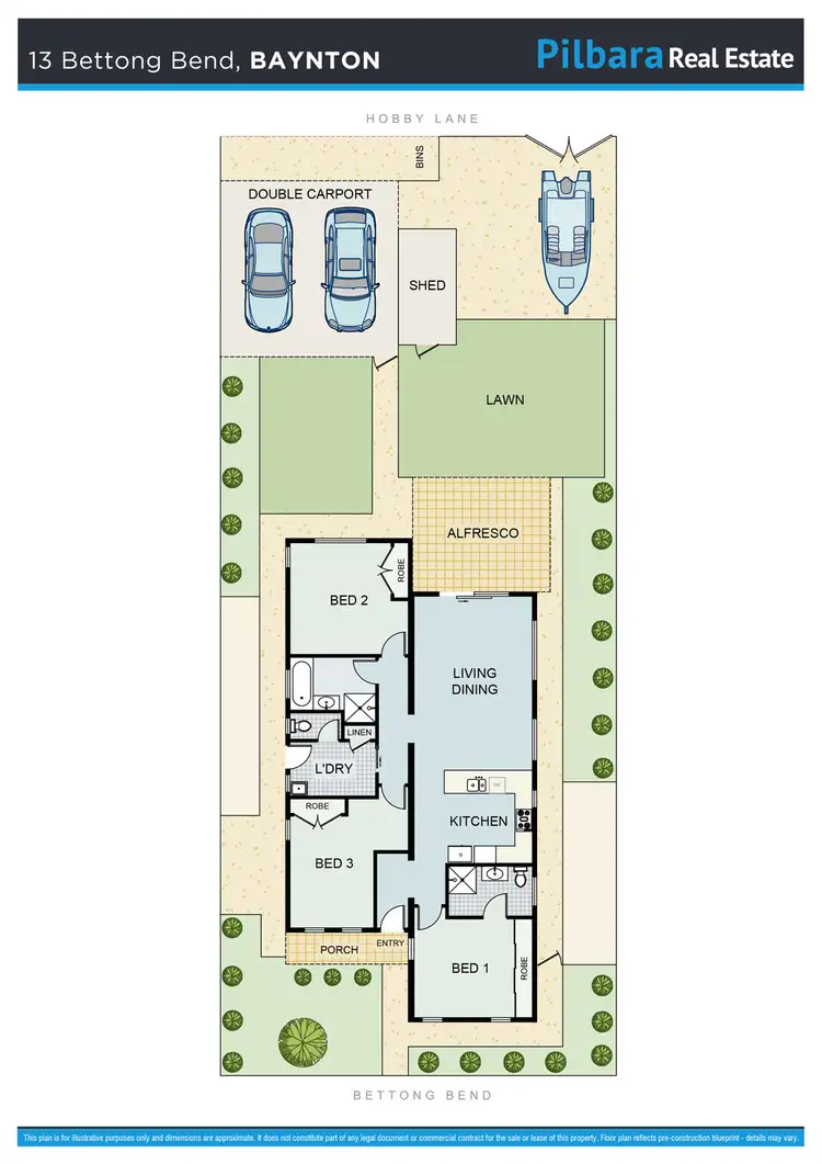 Floorplan of Homely house listing, 13 Bettong Bend, Baynton WA 6714