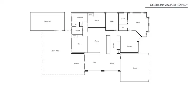Floorplan of Homely house listing, 13 Riaza Parkway, Port Kennedy WA 6172