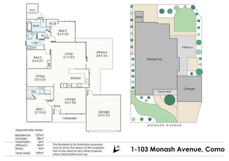 Floorplan of Homely house listing, 1/103 Monash Ave, Como WA 6152