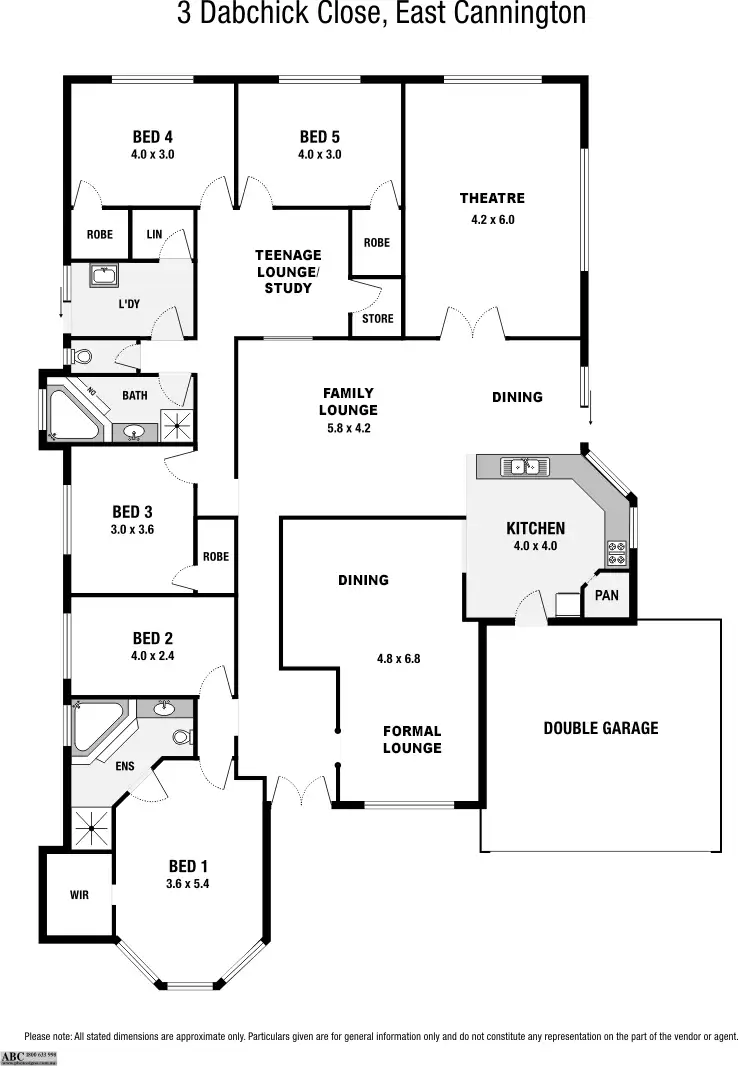 Floorplan of Homely house listing, 3 Dabchick Close, East Cannington WA 6107