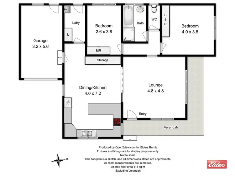 Floorplan of Homely unit listing, 1/37 Thorne Street, Upper Burnie TAS 7320