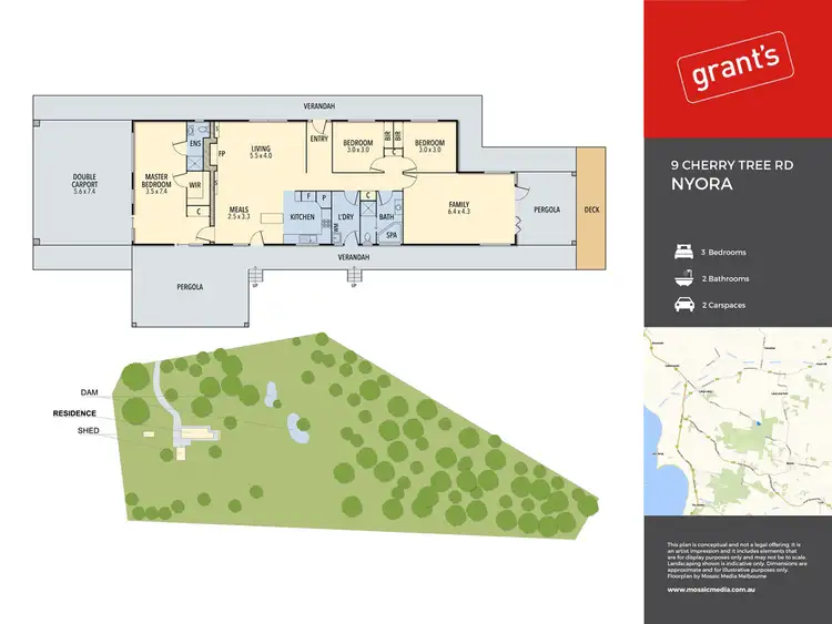 Floorplan of Homely rural property listing, 9 Cherry Tree Road, Nyora VIC 3987