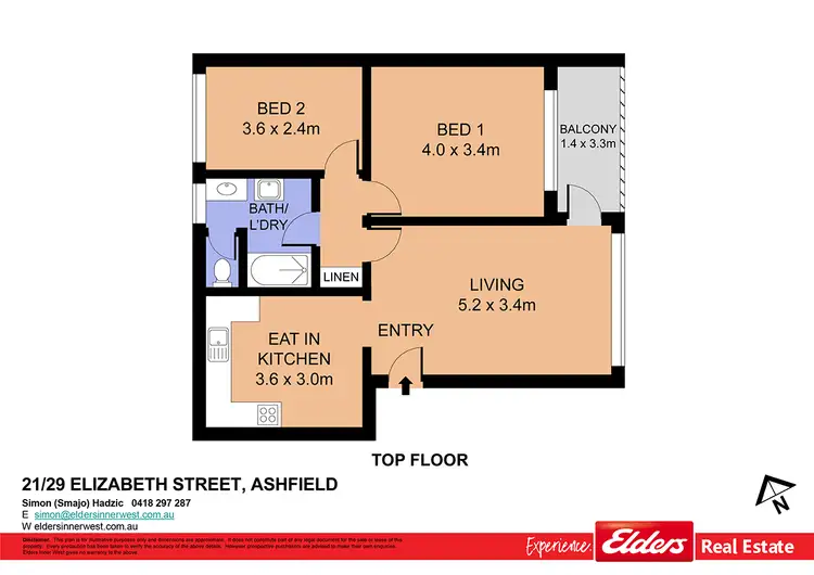 Floorplan of Homely unit listing, 21/29 Elizabeth Street, Ashfield NSW 2131