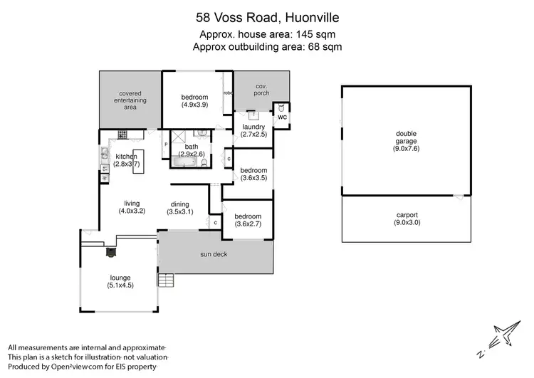Floorplan of Homely house listing, 58 Voss Road, Huonville TAS 7109