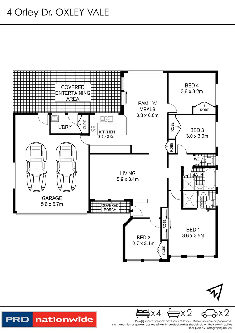 Floorplan of Homely house listing, 4 Orley Drive, Tamworth NSW 2340