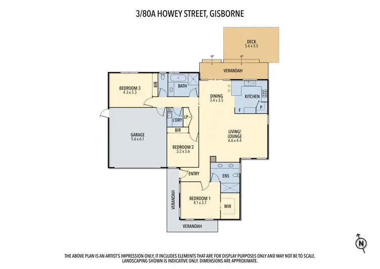 Floorplan of Homely house listing, 3/80A Howey Street, Gisborne VIC 3437
