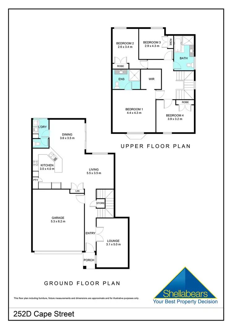 Floorplan of Homely townhouse listing, 252D Cape Street, Tuart Hill WA 6060