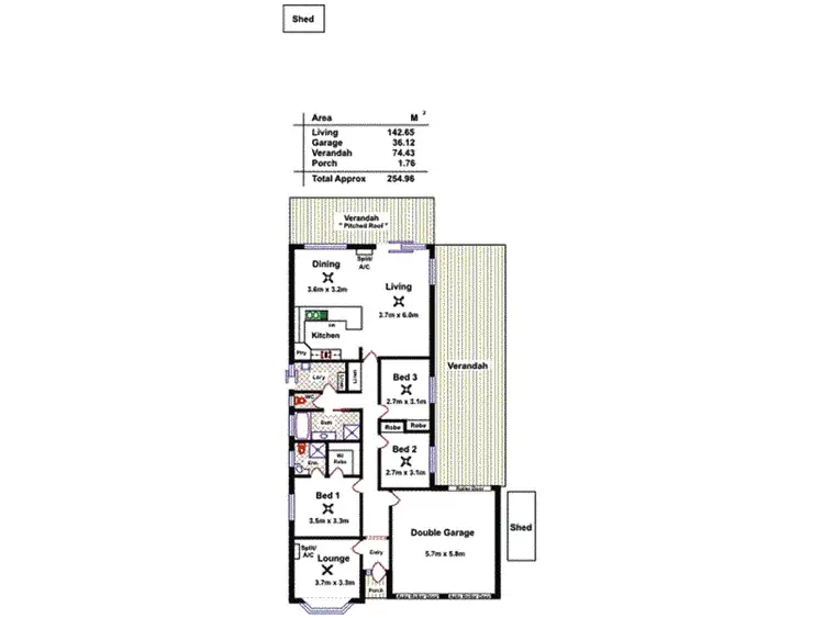 Floorplan of Homely house listing, 3 Bellchambers Court, Modbury Heights SA 5092
