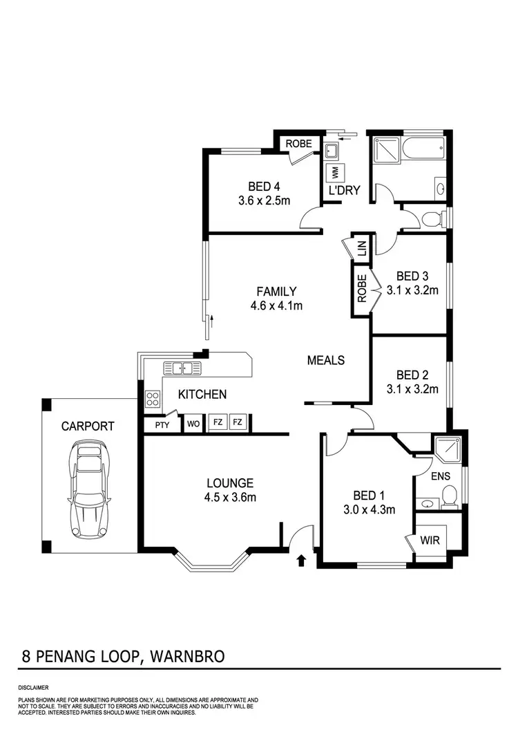 Floorplan of Homely house listing, 8 Penang Loop, Warnbro WA 6169
