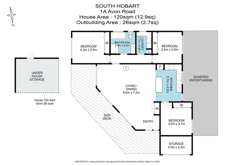 Floorplan of Homely house listing, 1A Avon Road, South Hobart TAS 7004