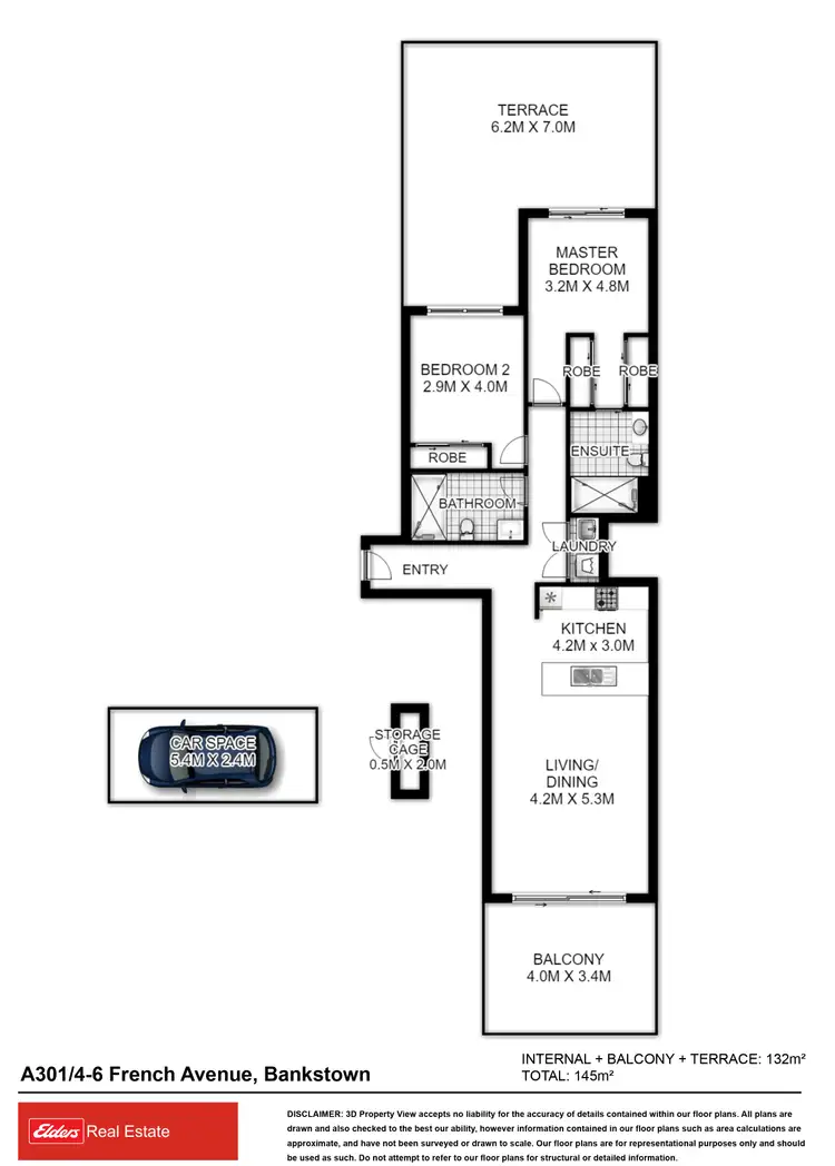 Floorplan of Homely unit listing, A301/4 French Avenue, Bankstown NSW 2200