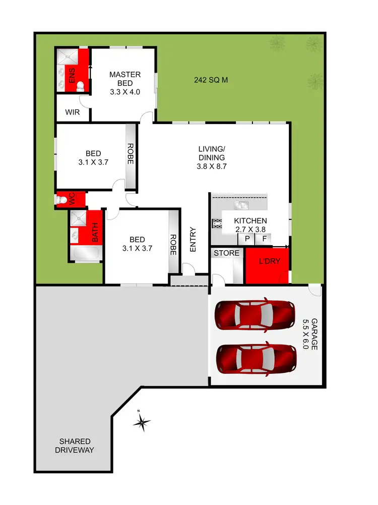 Floorplan of Homely land listing, 2/15 Crows Road, Belmont VIC 3216