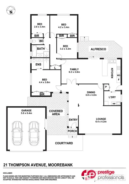 Floorplan of Homely house listing, 21 Thompson Avenue, Moorebank NSW 2170