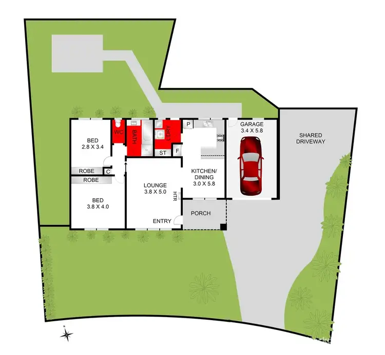 Floorplan of Homely house listing, 1/7 Homewood Lane, Highton VIC 3216