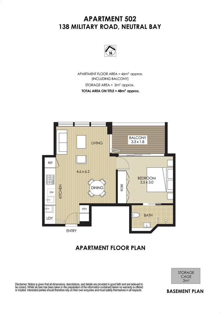 Floorplan of Homely apartment listing, 502/138-146 Military Road, Neutral Bay NSW 2089