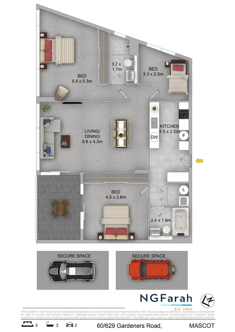 Floorplan of Homely apartment listing, 60/619-629 Gardeners Road, Mascot NSW 2020