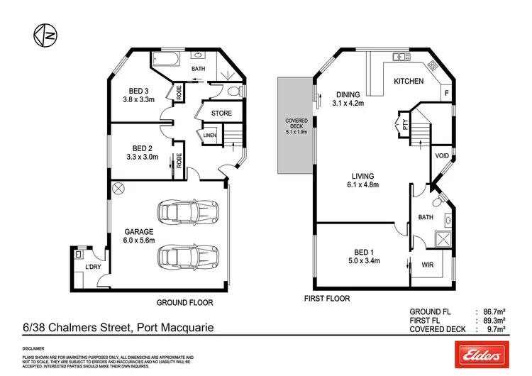 Floorplan of Homely townhouse listing, 6/38 Chalmers Street, Port Macquarie NSW 2444