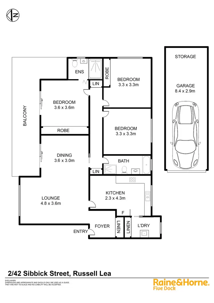 Floorplan of Homely apartment listing, 2/42 SIBBICK STREET, Russell Lea NSW 2046