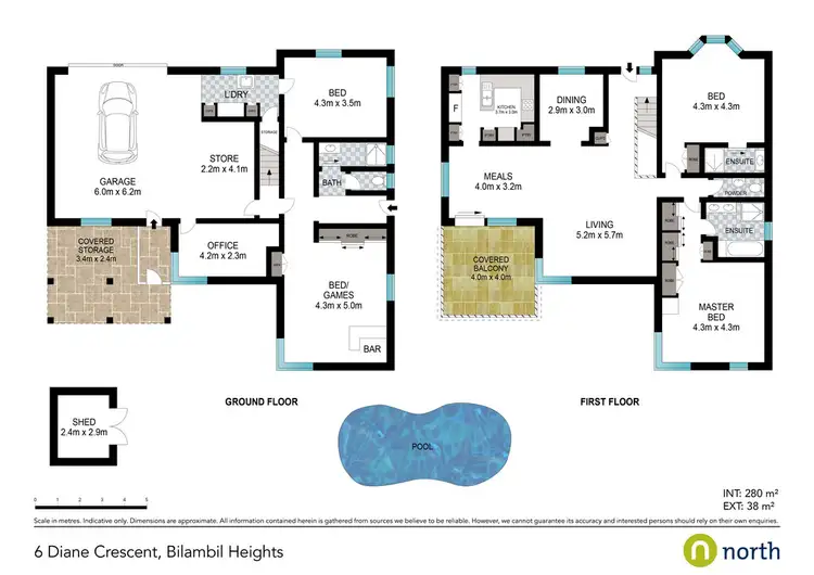 Floorplan of Homely house listing, 6 Diane Crescent, Bilambil Heights NSW 2486