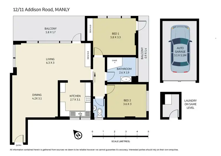 Floorplan of Homely apartment listing, 12/11 Addison Road, Manly NSW 2095