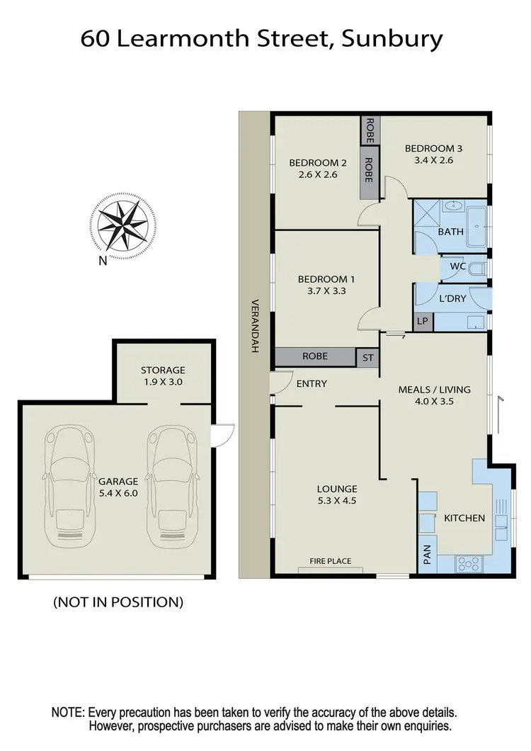 Floorplan of Homely house listing, 60 Learmonth Street, Sunbury VIC 3429
