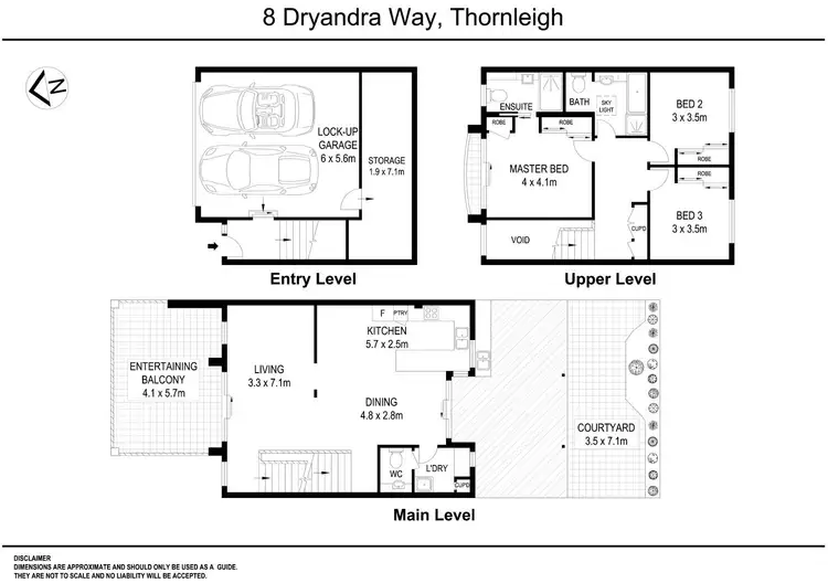 Floorplan of Homely townhouse listing, 8 Dryandra Way, Thornleigh NSW 2120