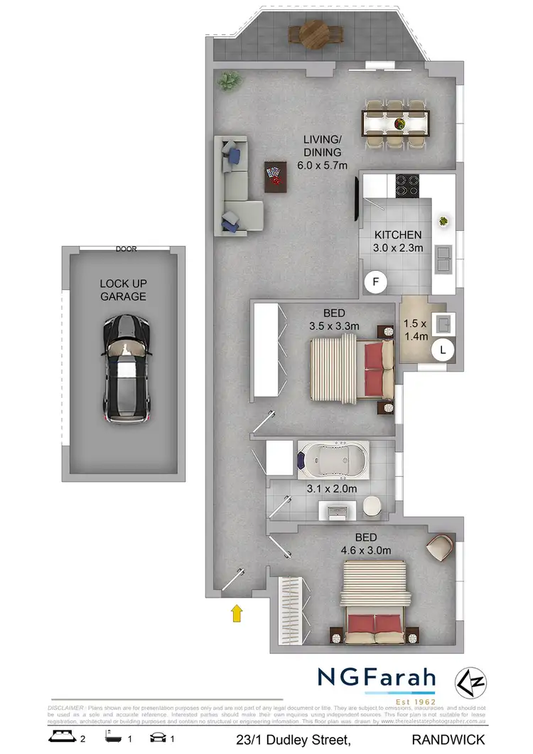 Floorplan of Homely apartment listing, 23/1-3 Dudley Street, Randwick NSW 2031
