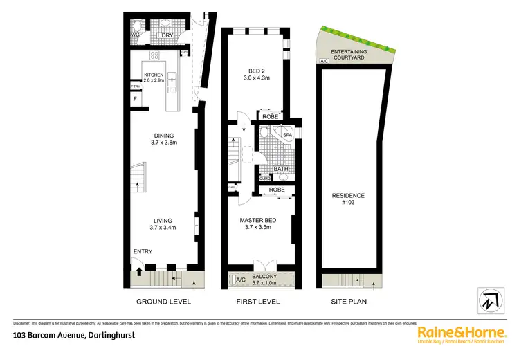 Floorplan of Homely terrace listing, 103 Barcom Avenue, Darlinghurst NSW 2010