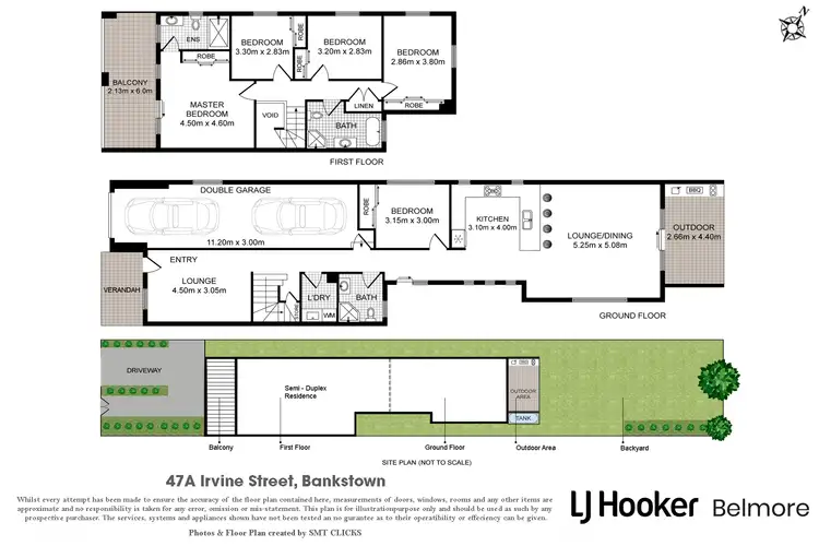 Floorplan of Homely semi-detached listing, 47A Irvine Street, Bankstown NSW 2200