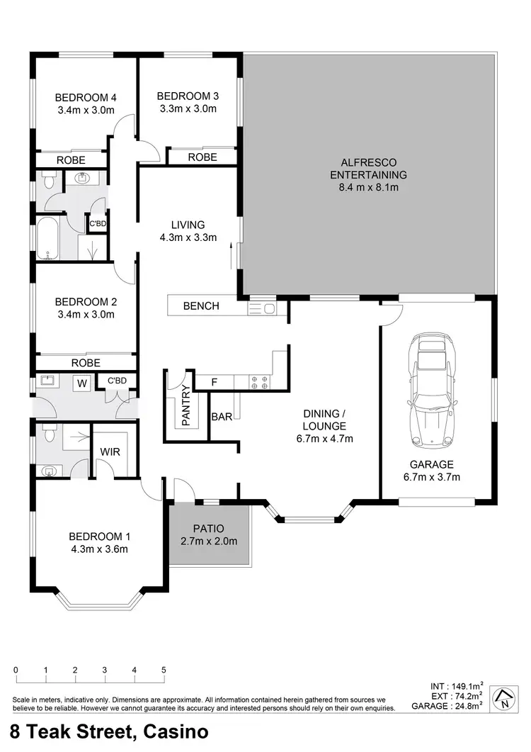 Floorplan of Homely house listing, 8 Teak Street, Casino NSW 2470