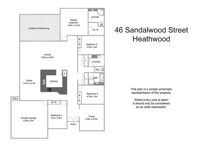 Floorplan of Homely house listing, 46 Sandalwood St, Heathwood QLD 4110