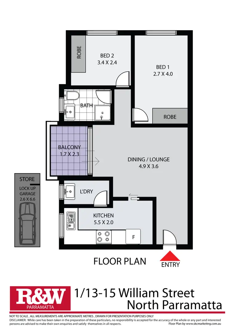 Floorplan of Homely unit listing, 1/13-15 William Street, North Parramatta NSW 2151