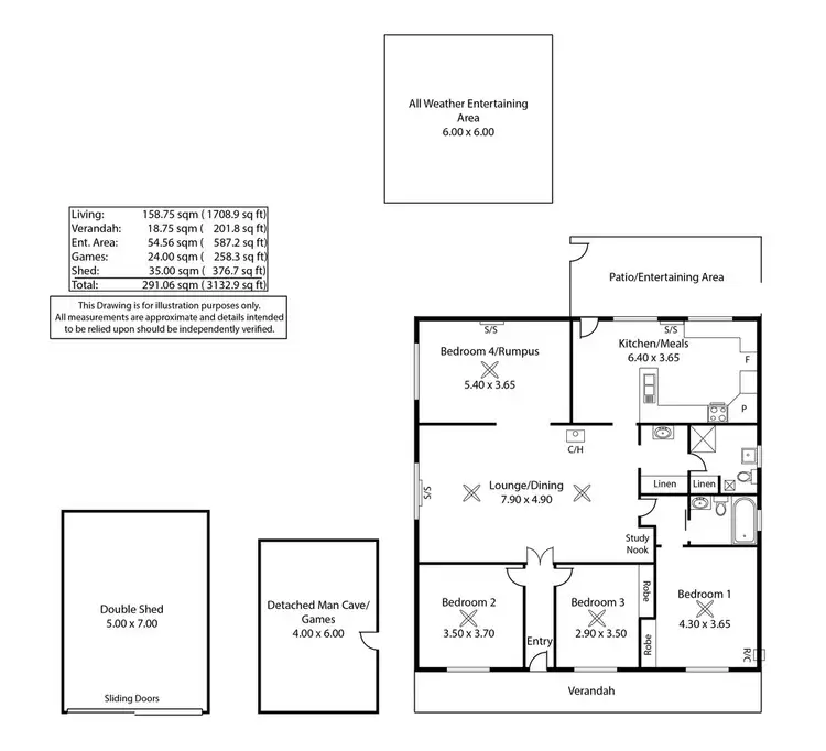 Floorplan of Homely house listing, 587 Moorlands Road, Moorlands SA 5301