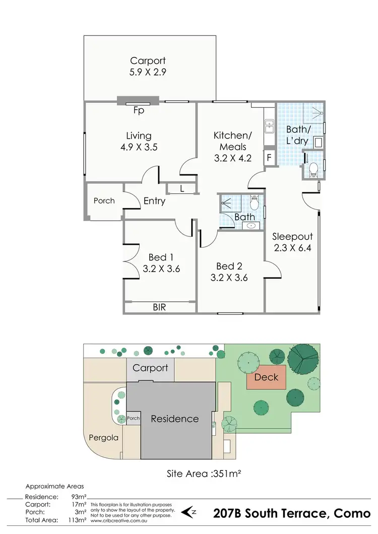 Floorplan of Homely house listing, 207B South Terrace, Como WA 6152
