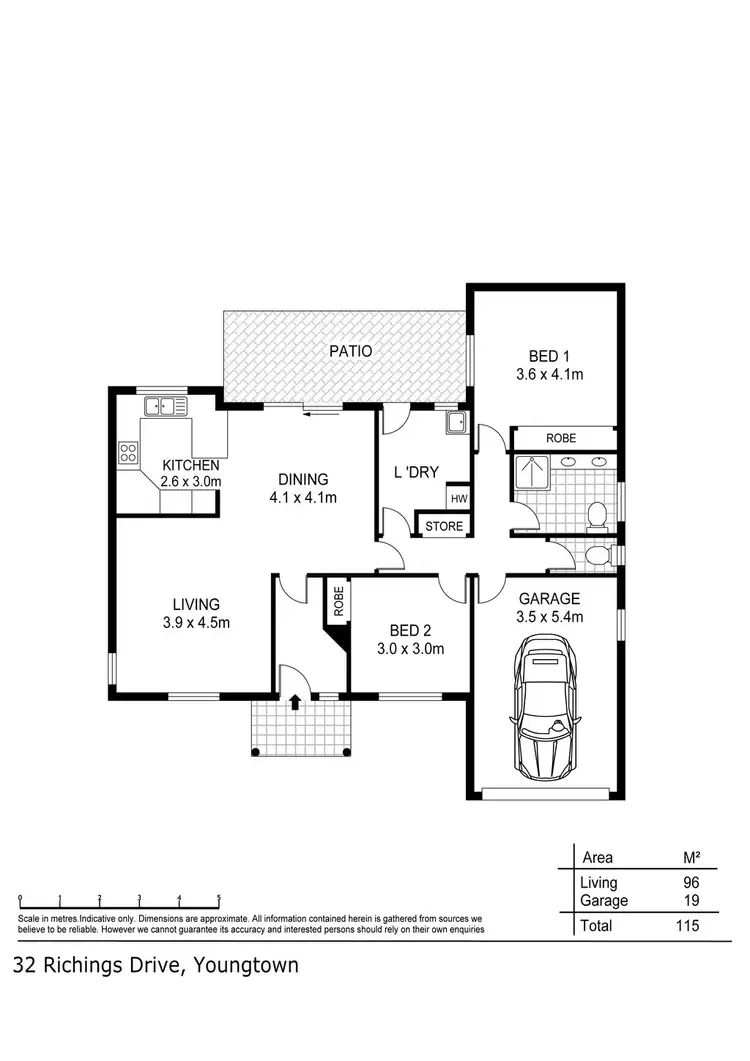Floorplan of Homely house listing, 1/32 Richings Drive, Youngtown TAS 7249