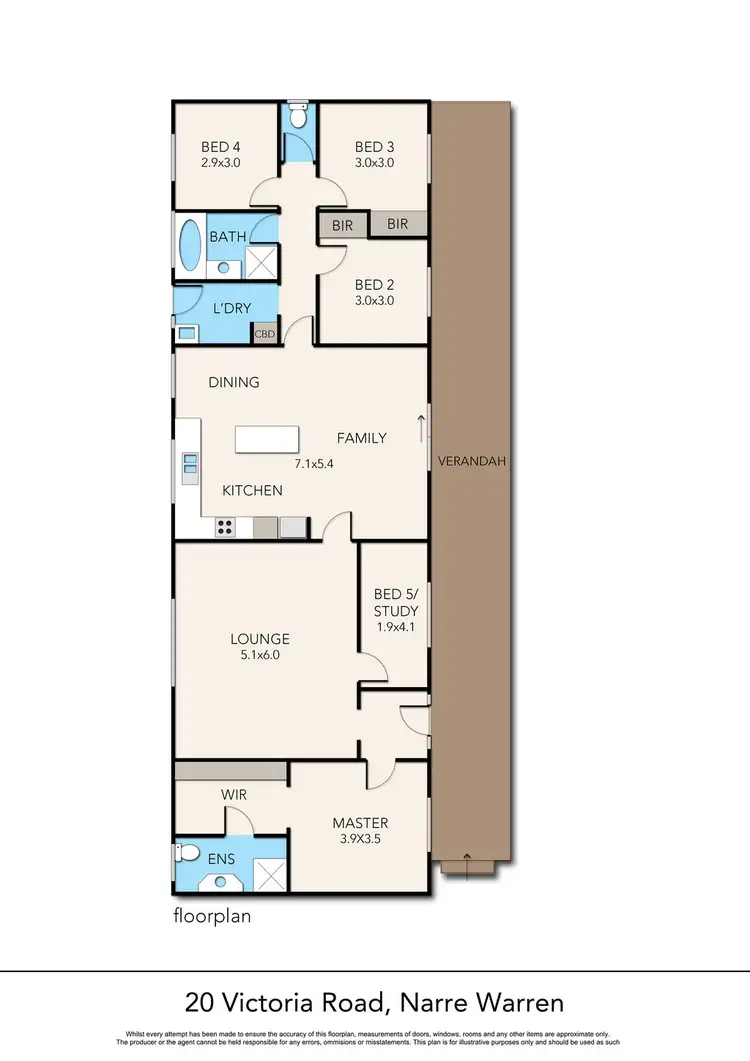 Floorplan of Homely house listing, 20 Victoria Road, Narre Warren VIC 3805