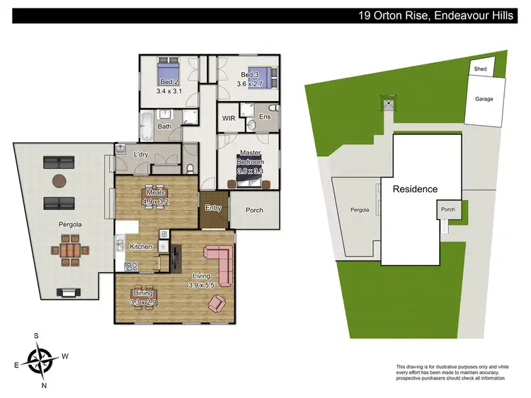 Floorplan of Homely house listing, 19 Orton Rise, Endeavour Hills VIC 3802